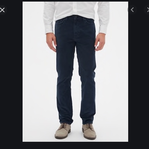 NWT Banana Republic Navy Slim Fit Corduroy Pants - Picture 2 of 6